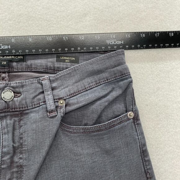 Modern American Lexington Slim Jeans Mens 29x32 Storm Wash Gray Denim Stretch - Picture 8 of 14